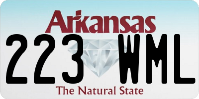 AR license plate 223WML