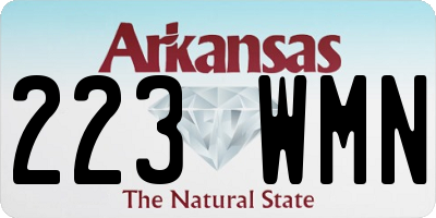 AR license plate 223WMN