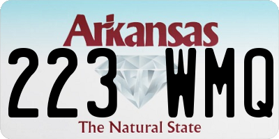 AR license plate 223WMQ