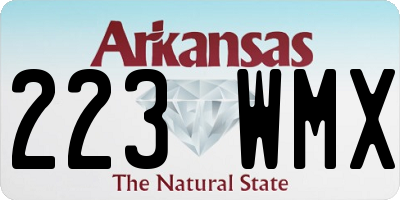 AR license plate 223WMX