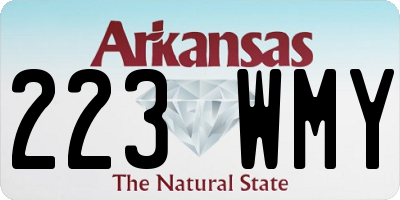 AR license plate 223WMY
