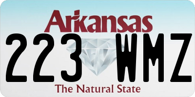 AR license plate 223WMZ