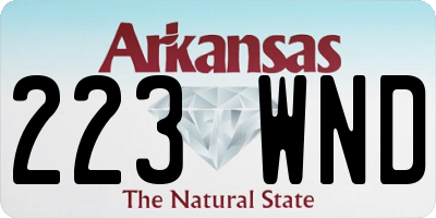 AR license plate 223WND