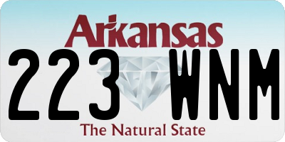 AR license plate 223WNM
