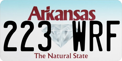 AR license plate 223WRF