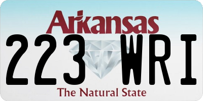 AR license plate 223WRI