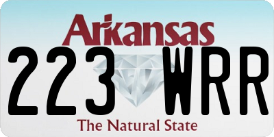AR license plate 223WRR