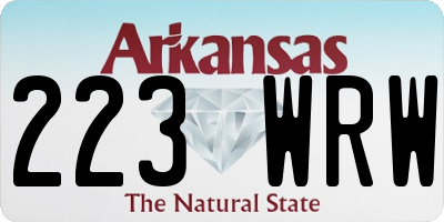 AR license plate 223WRW