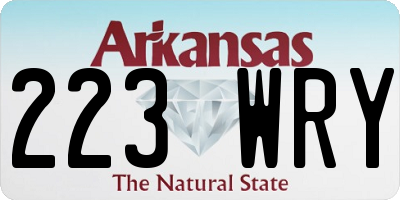 AR license plate 223WRY