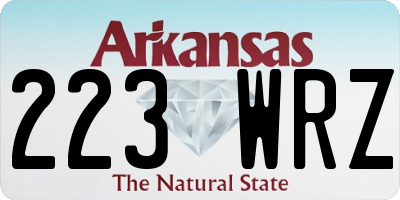 AR license plate 223WRZ