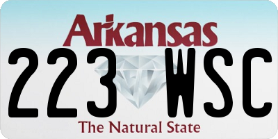 AR license plate 223WSC