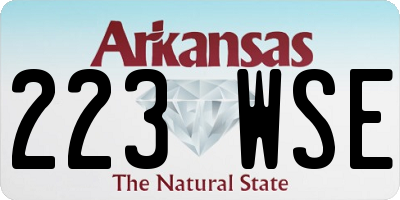 AR license plate 223WSE