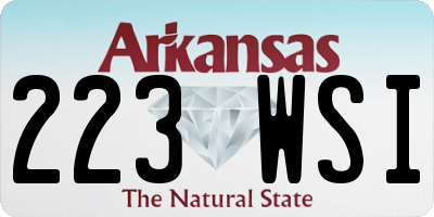 AR license plate 223WSI