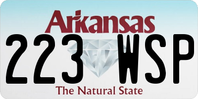 AR license plate 223WSP