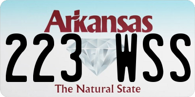AR license plate 223WSS