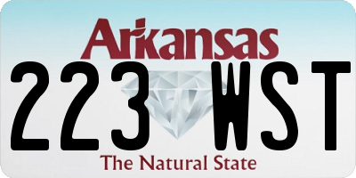 AR license plate 223WST
