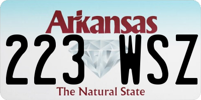 AR license plate 223WSZ