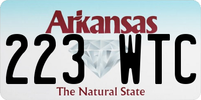 AR license plate 223WTC