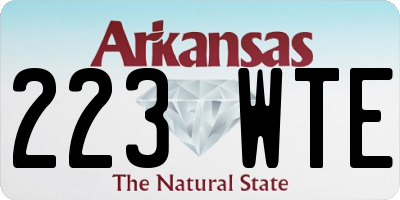 AR license plate 223WTE