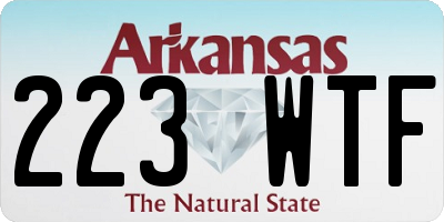 AR license plate 223WTF