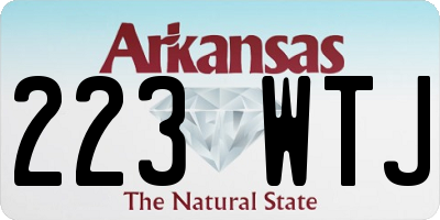 AR license plate 223WTJ