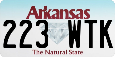 AR license plate 223WTK