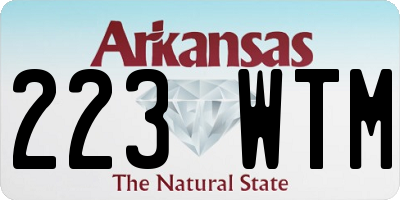AR license plate 223WTM