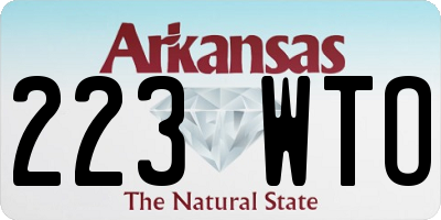 AR license plate 223WTO