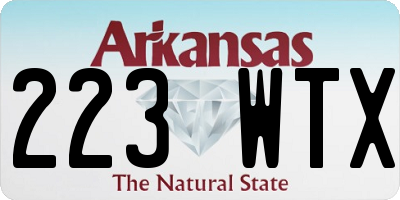 AR license plate 223WTX