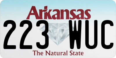 AR license plate 223WUC