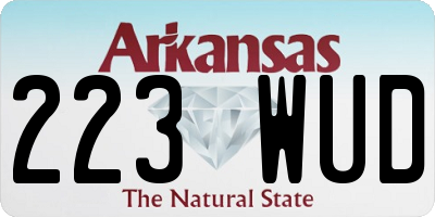 AR license plate 223WUD