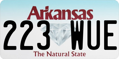 AR license plate 223WUE