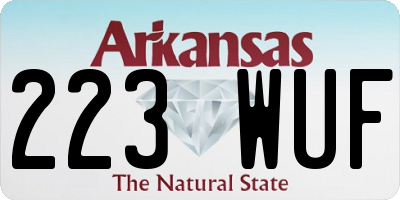 AR license plate 223WUF