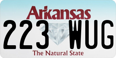 AR license plate 223WUG