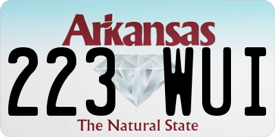 AR license plate 223WUI