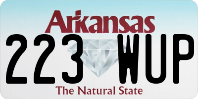 AR license plate 223WUP