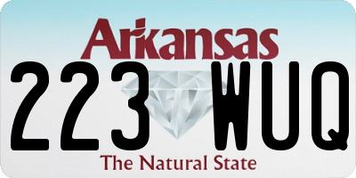 AR license plate 223WUQ