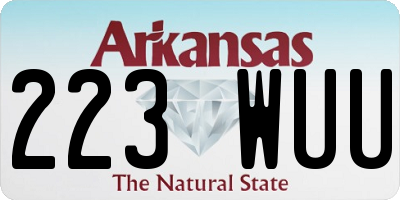 AR license plate 223WUU