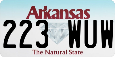 AR license plate 223WUW