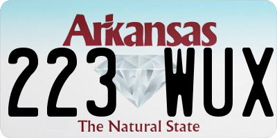 AR license plate 223WUX