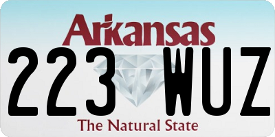 AR license plate 223WUZ