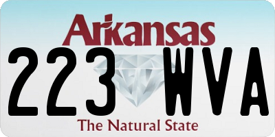 AR license plate 223WVA