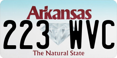 AR license plate 223WVC