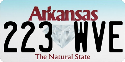 AR license plate 223WVE