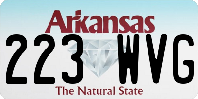 AR license plate 223WVG