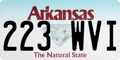 AR license plate 223WVI