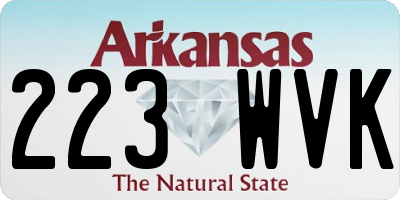 AR license plate 223WVK