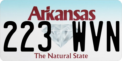 AR license plate 223WVN