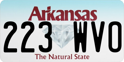 AR license plate 223WVO