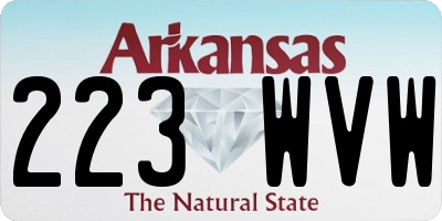 AR license plate 223WVW